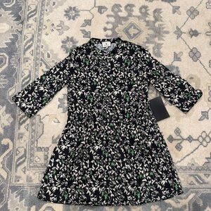 Tuckernuck Black and Green Floral Dress